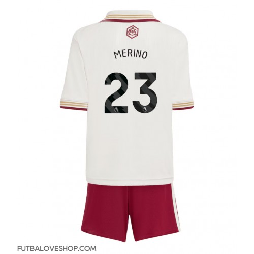 Dres Arsenal Mikel Merino #23 Tretina pre deti 2025-26 Krátky Rukáv (+ trenírky)